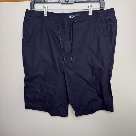 Barbour navy blue cotton Drawstring Shorts large - Picture 1 of 8
